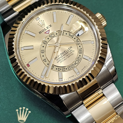 Швейцарские часы Rolex Sky-Dweller 42mm Steel and Yellow Gold