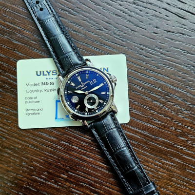 Швейцарские часы Ulysse Nardin GMT Big Date 42 mm