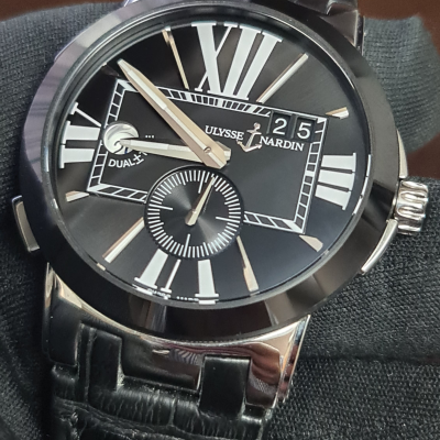 Швейцарские часы Ulysse Nardin Executive Dual Time Black 43 mm