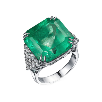 Кольцо No name Колумбийский изумруд 32ct