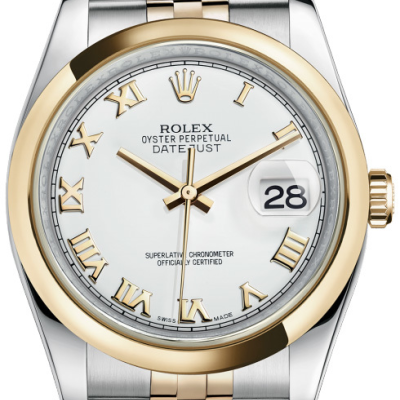 Швейцарские часы Rolex Datejust 36 mm steel and yellow gold