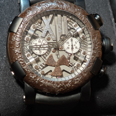 Швейцарские часы Romain Jerome Steampunk Black Chrono