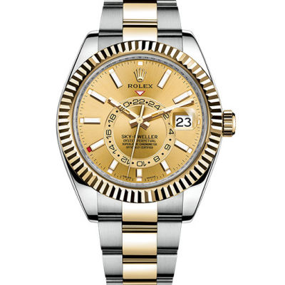 Швейцарские часы Rolex Sky-Dweller 42mm Steel and Yellow Gold