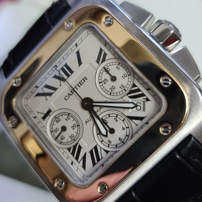 Швейцарские часы Cartier  Santos 100 XL Chronograph 	41 mm