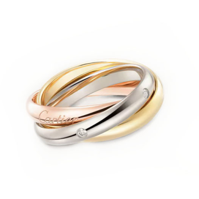 Кольцо Cartier Trinity ring, classic model, 5 diamonds