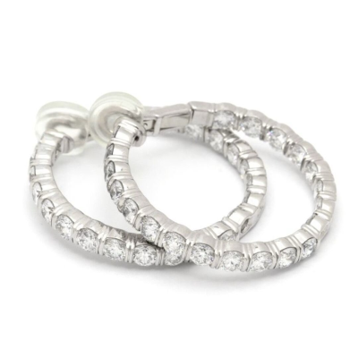 Серьги Harry Winston Loop Full Eternity Diamond Hoop
