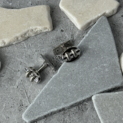 Запонки No name  Nodules White Gold