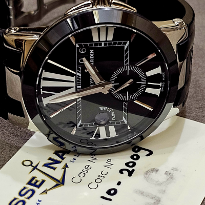 Швейцарские часы Ulysse Nardin Executive Dual Time Black 43 mm