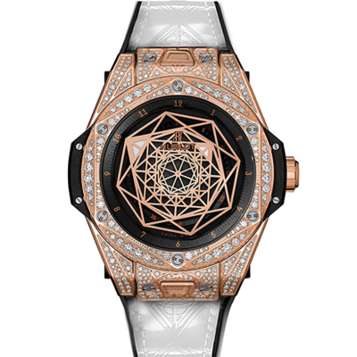 Швейцарские часы Hublot Sang Bleu King Gold Pavé