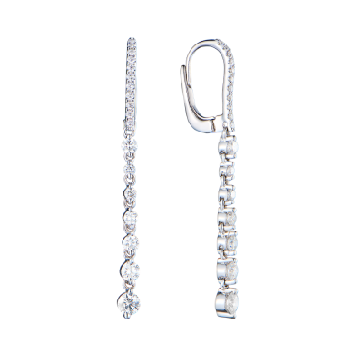 Серьги Safo Joaillerie Round Cut Diamonds & White Gold