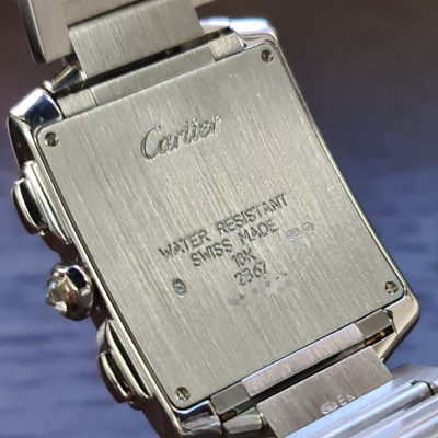Швейцарские часы Cartier Tank Francaise Chrongraph White Gold Diamond