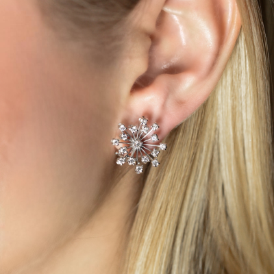 Серьги No name White Gold & Diamonds