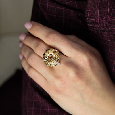 Кольцо Carrera y Carrera Círculos de Fuego Shanghai Yellow Gold