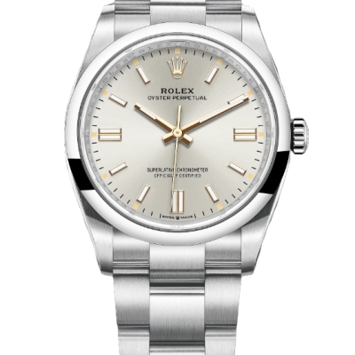 Швейцарские часы Rolex OYSTER PERPETUAL 36 SILVER DIAL