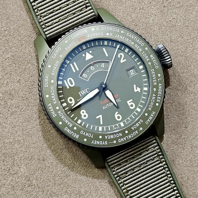 Швейцарские часы IWC Timezoner Top Gun Woodland