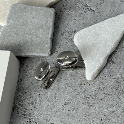 Запонки No name  BHTA 0,06 ct Round Cut Diamonds & White Gold