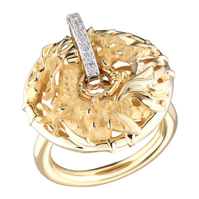 Кольцо Carrera y Carrera Círculos de Fuego Shanghai Yellow Gold