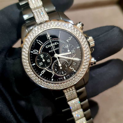 Швейцарские часы Chanel J-12 Diamonds Bracelet H1706