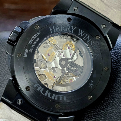Швейцарские часы Harry Winston Ocean Triple Retrograde Chronograph Black Zalium