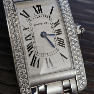 Швейцарские часы Cartier Tank Americaine White Gold