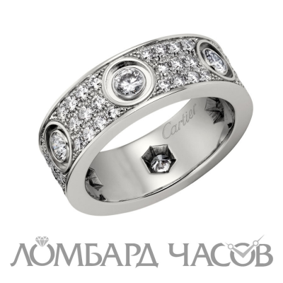 Кольцо Cartier Love Ring Diamonds