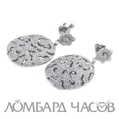 Серьги Mario Panelli  из белого золота с бриллиантами