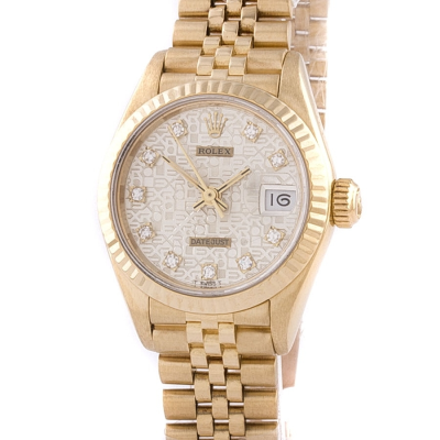 Швейцарские часы Rolex Champagne D Datejust Ladies President 26 mm