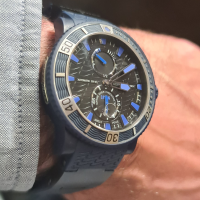 Швейцарские часы Ulysse Nardin Marine Blue Sea 45.8mm