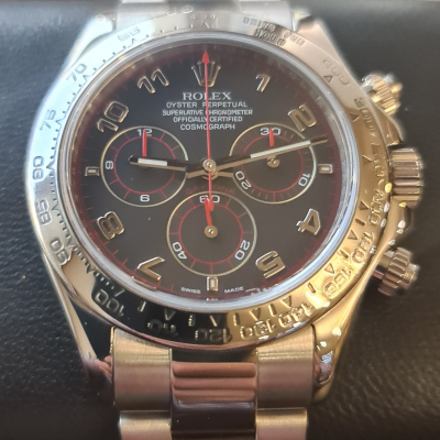 Швейцарские часы Rolex Daytona Cosmograph White Gold 40mm