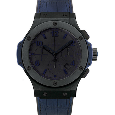 Швейцарские часы Hublot Big Bang Black Ceramic All Black Blue 44 mm