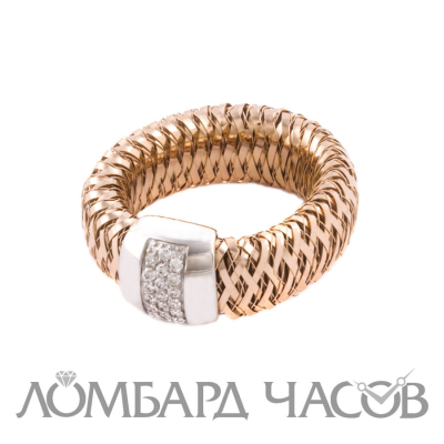 Кольцо Roberto Coin FLEXIBLE BANGLE WITH DIAMONDS RING