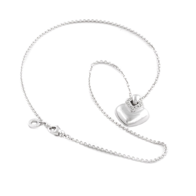 Подвеска Bvlgari  Heart Pendant 18kt White Gold Necklace