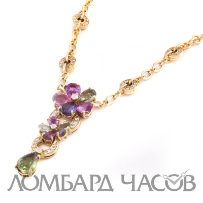 Подвеска Bvlgari Sapphire Flower Necklace