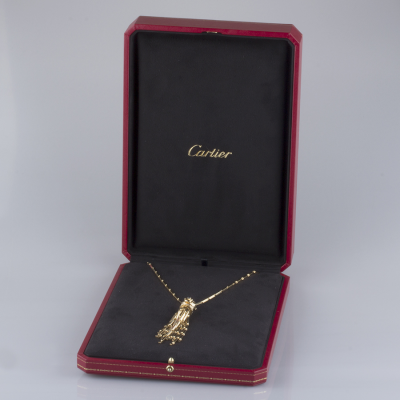 Ювелирное изделие Cartier  
подвеска Пантера на цепи с бриллиантами