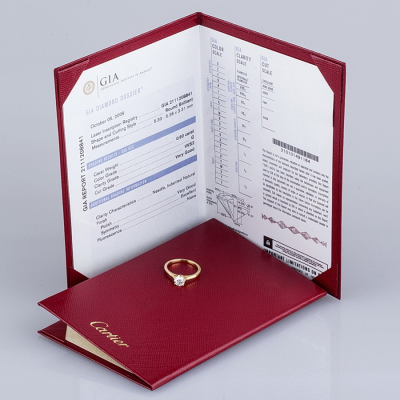 Ювелирное изделие Cartier  
кольцо с бриллиантом 0.60 ct