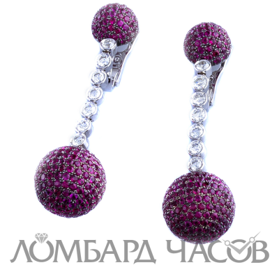 Ювелирное изделие Zydo Gioielli  серьги с бриллиантами и рубинами