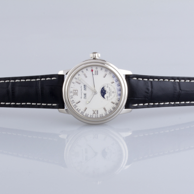 Швейцарские часы Blancpain  "Leman Moon Phase Complete Calendar" White Gold 38 mm