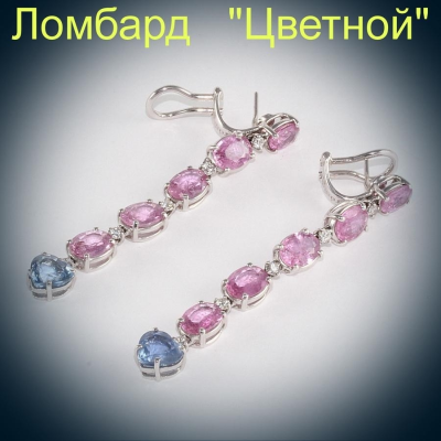 Ювелирное изделие Antonini  серьги с сапфирами и бриллиантами