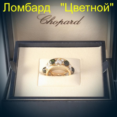 Ювелирное изделие Chopard  кольцо с бриллиантами и перидотами