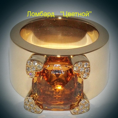 Ювелирное изделие Chopard  Rainbow кольцо c цитрином и бриллиантами