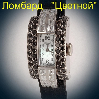 Швейцарские часы Chopard  La Strada with Black Diamonds White Gold