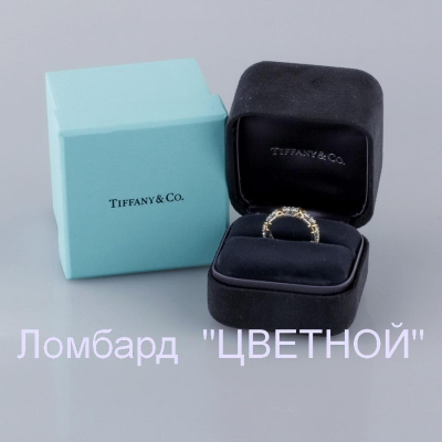 Ювелирное изделие Tiffany & Co . Schlumberger Sixteen Stone Ring кольцо Pt950