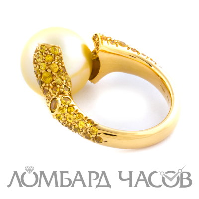 Ювелирное изделие Mikimoto  кольцо 
с жемчугом и сапфирами