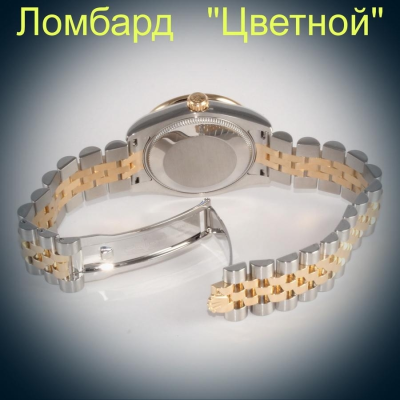 Швейцарские часы Rolex  DateJust Steel and Yellow Gold with Diamond Bezel 31mm
