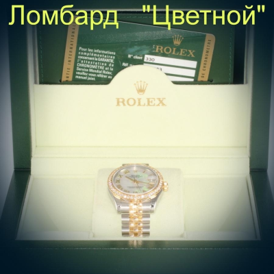 Швейцарские часы Rolex  DateJust Steel and Yellow Gold with Diamond Bezel 31mm