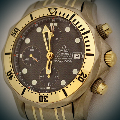 Швейцарские часы Omega  Seamaster Chrono Titan Gold
