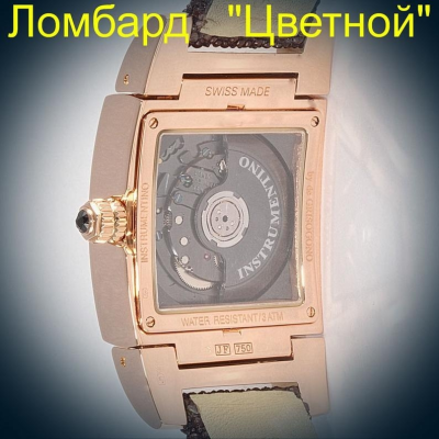 Швейцарские часы de Grisogono  Instrumentino Rose Gold on Strap with Brown Dial