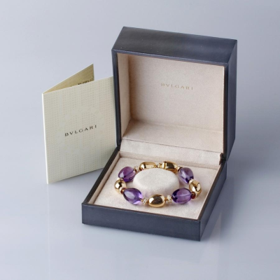 Ювелирное изделие Bvlgari  Yellow Gold And Amethyst Braclet