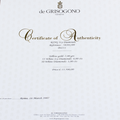 Ювелирное изделие de Grisogono De Grisogono 
Ring