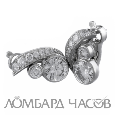 Ювелирное изделие Cartier  
серьги с бриллиантами по 1.10 ct